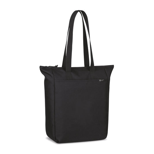 Renew AWARE™ rPET zippered tote bag by XD Collection, made from recycled materials, with a sturdy zipper and eco-friendly design.