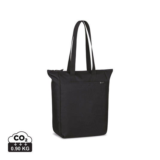 Renew AWARE™ rPET Zippered Tote bag from XD Collection, made from recycled materials, featuring a zippered closure and spacious design.