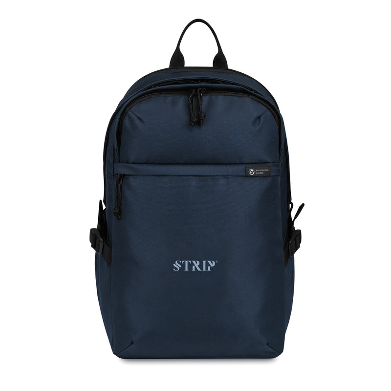 Load image into Gallery viewer, Renew AWARE™ rPET 15-inch laptop backpack by XD Collection, featuring eco-friendly material, multiple compartments, and padded shoulder straps.
