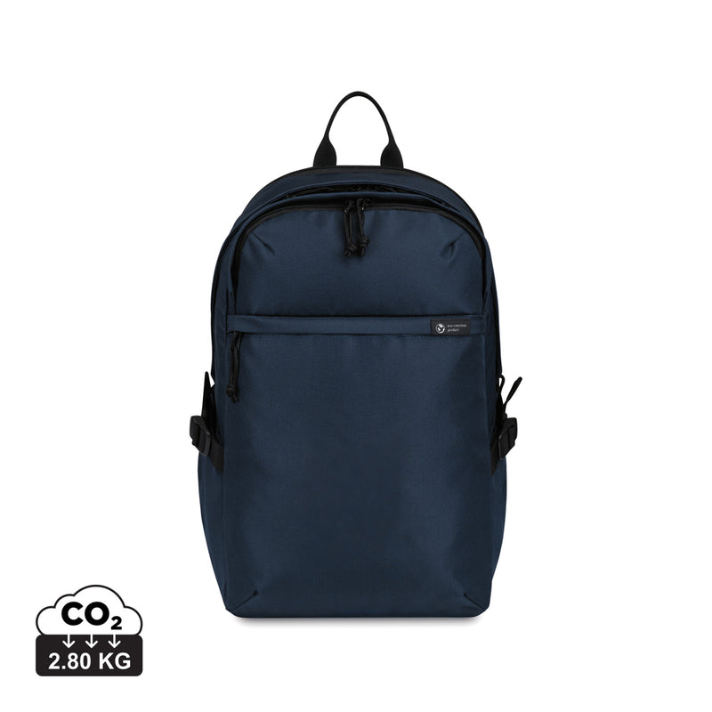 Load image into Gallery viewer, Renew AWARE™ rPET 15-inch laptop backpack by XD Collection featuring durable recycled material and multiple compartments.
