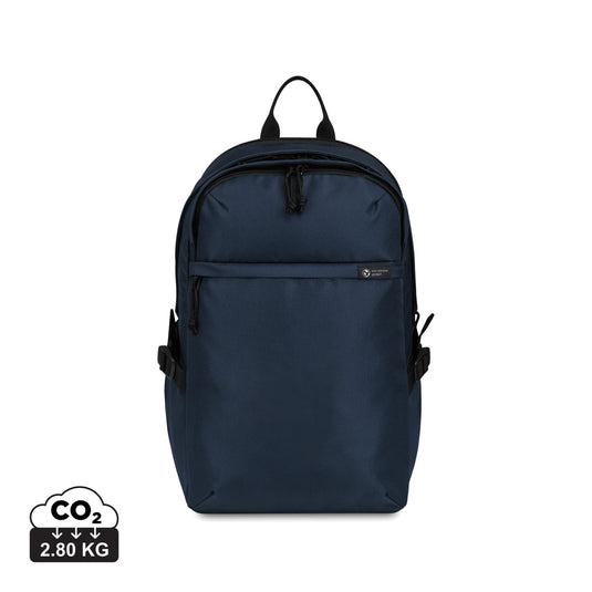 Renew AWARE™ rPET 15-inch laptop backpack by XD Collection featuring durable recycled material and multiple compartments.
