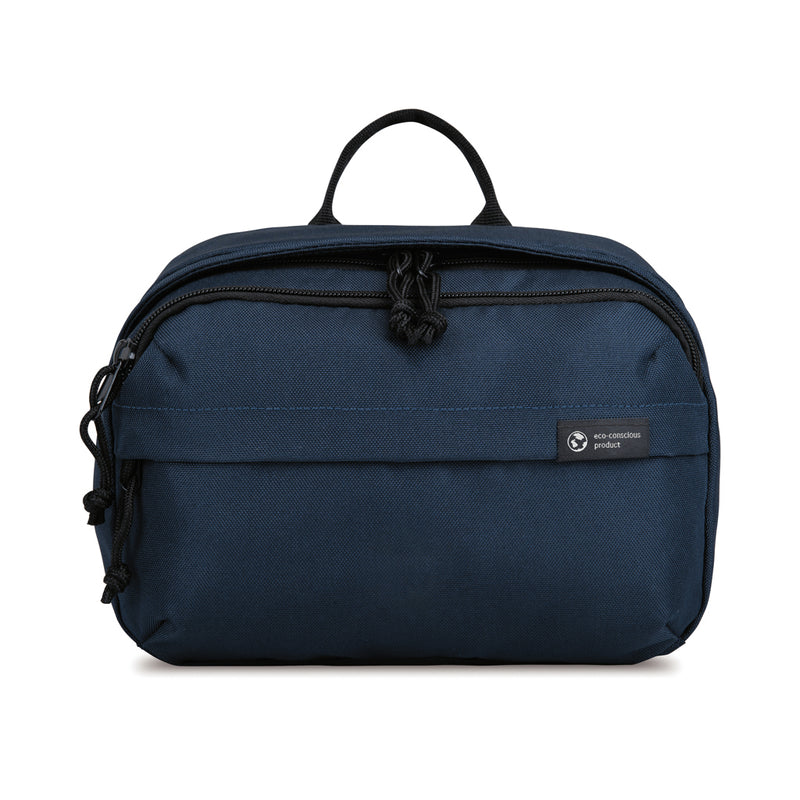 Load image into Gallery viewer, Renew AWARE™ rPET toiletry bag by XD Collection, eco-friendly travel bag with zipper closure and compact design.
