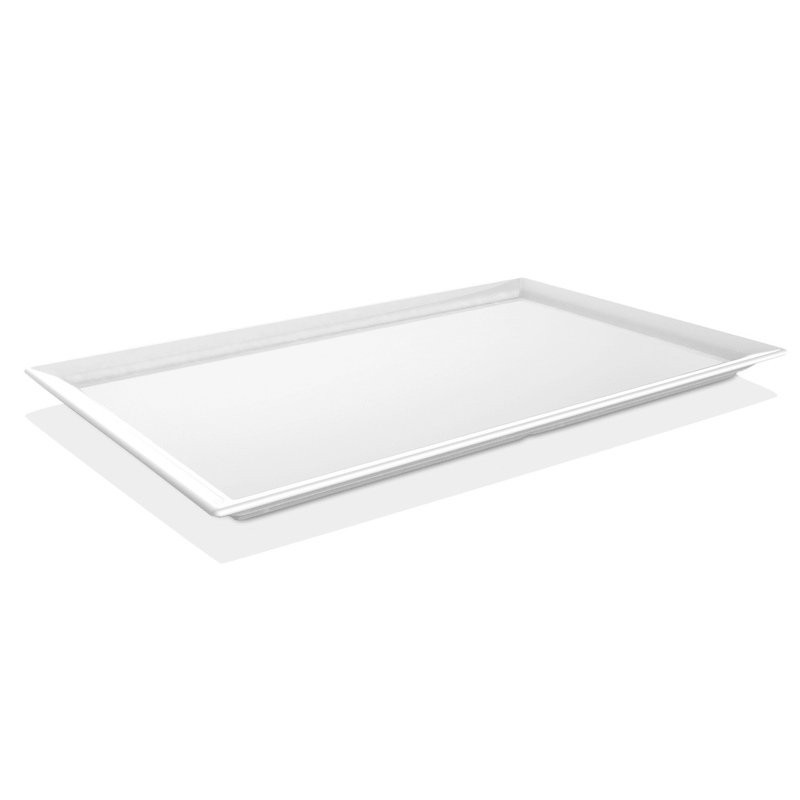 Load image into Gallery viewer, 1/2 GN tray, melamine, white - Custom Wood DesignsWhite 1/2 GN melamine tray by Fine Dine, durable and lightweight food serving tray with a sleek finishMelamine GN tray870747
