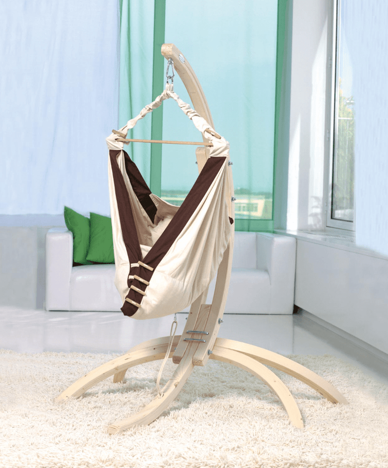 Load image into Gallery viewer, 2-in-1 Baby Hammock with Stand and Inlay - Custom Wood Designs2-in-1 Baby Hammock with Stand and Inlay24575175500055
