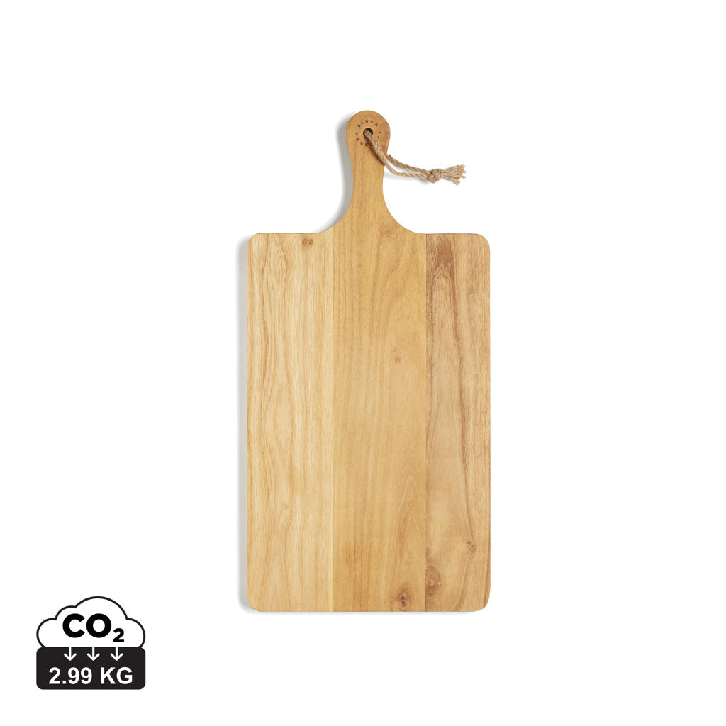 Vinga Buscot rectangular serving board made of wood, ideal for serving cheese, charcuterie, or appetizers in home and living spaces.