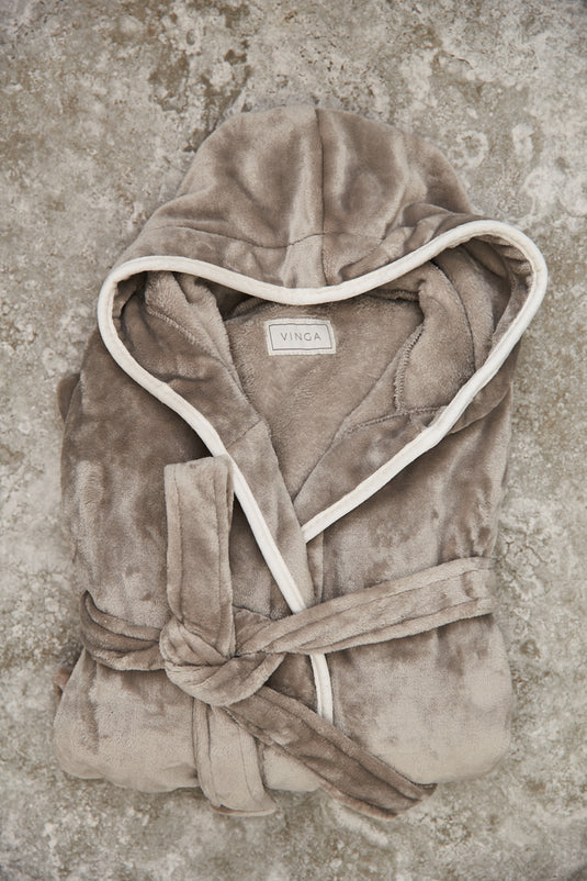 Louis luxury plush GRS RPET robe size S-M