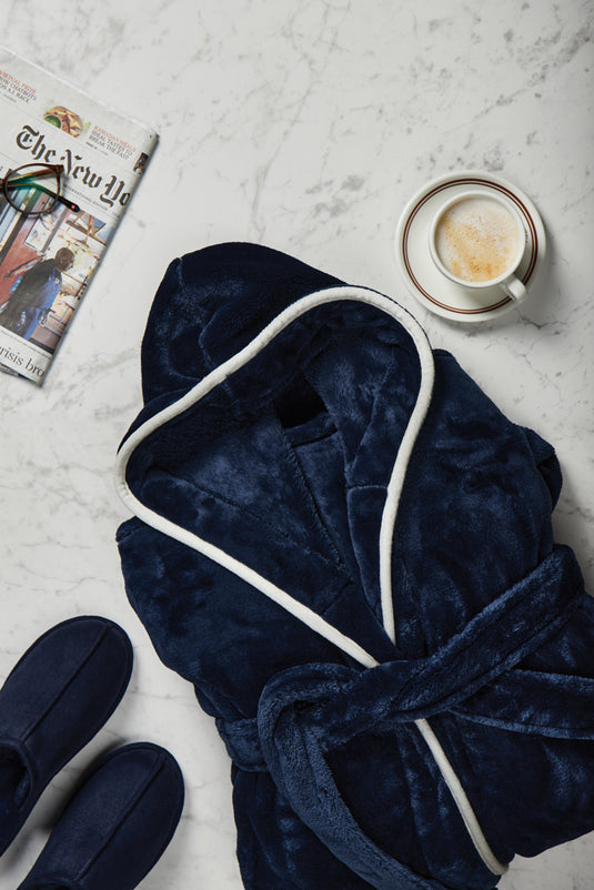 Louis luxury plush RPET robe size L-XL