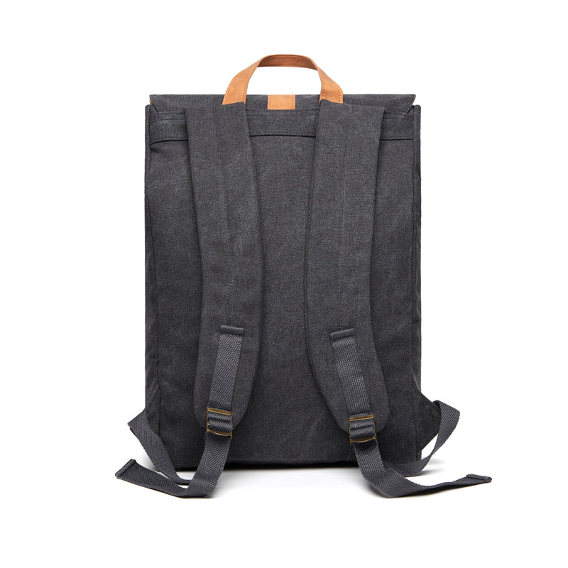 Load image into Gallery viewer, Vinga Bosle backpack made from GRS recycled canvas with adjustable straps and multiple compartments, suitable for travel and daily use.
