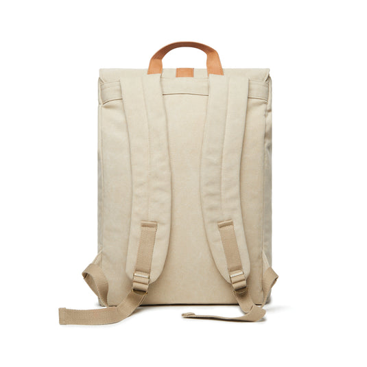 Vinga Bosle backpack made from GRS recycled canvas, stylish eco-friendly bags and travel accessory with adjustable straps.
