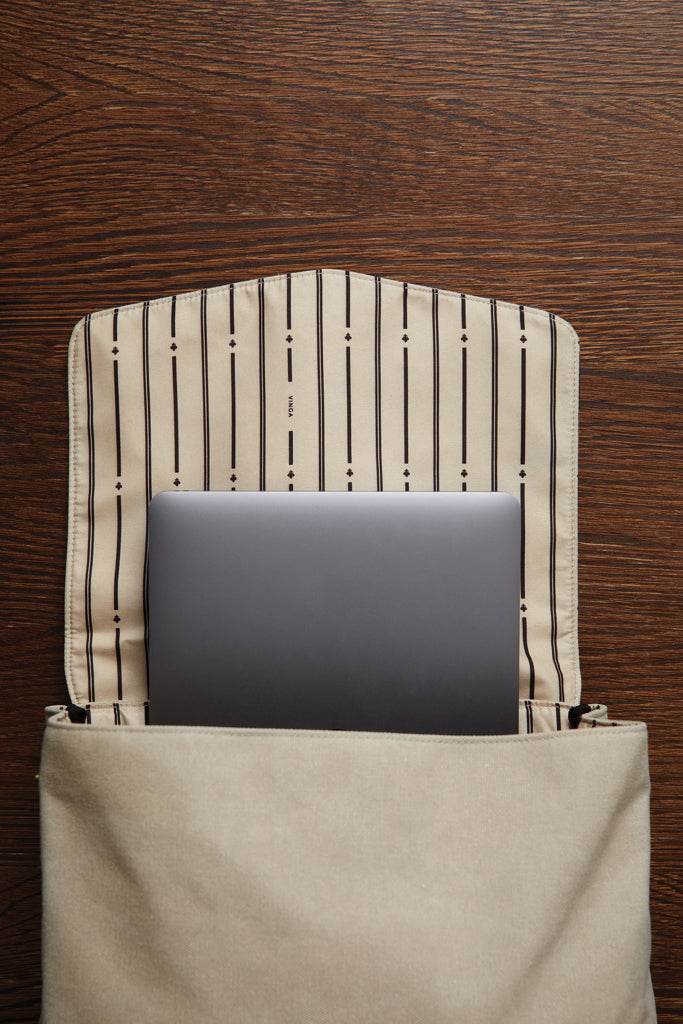 Load image into Gallery viewer, Vinga Bosle backpack made from GRS recycled canvas, stylish bags and travel accessory with durable eco-friendly material.
