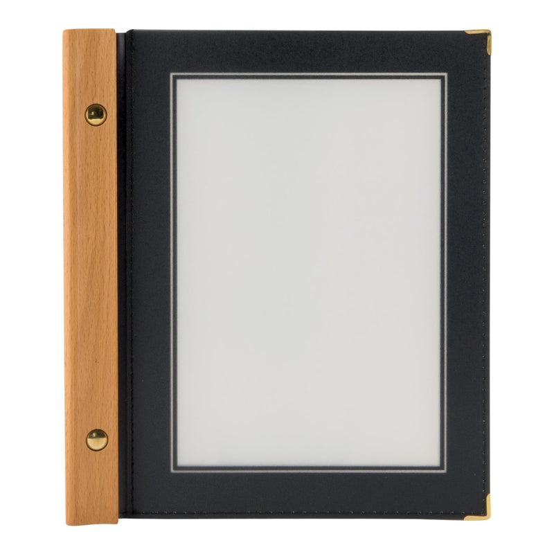 Load image into Gallery viewer, Securit Menu Set - Wood A5 Black - 10 Menu Holders + 20 Extra Pouches
