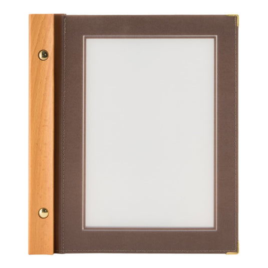 Securit Menu Set - Wood A5 Brown - 10 Menu Holders + 20 Extra Pouches