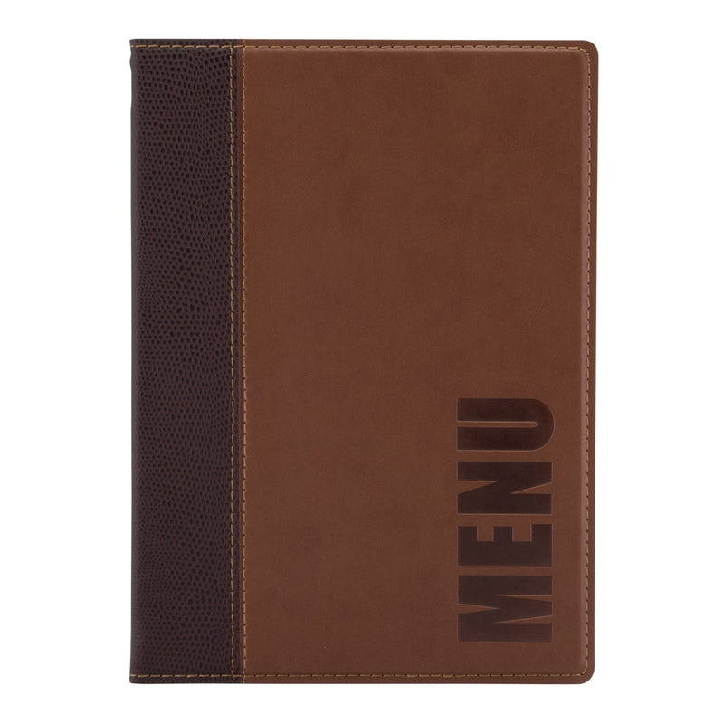 Load image into Gallery viewer, Securit Menu Set - Trendy A5 Light Brown - 10 Menu Holders + 20 Extra Pouches
