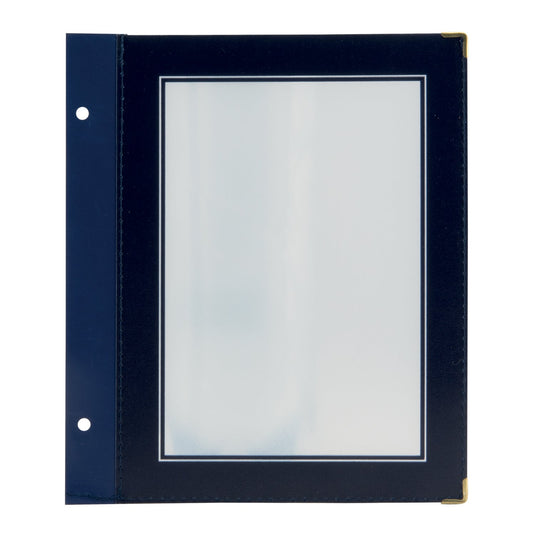 Securit Menu Set - Wood A5 Blue - 10 Menu Holders + 20 Extra Pouches
