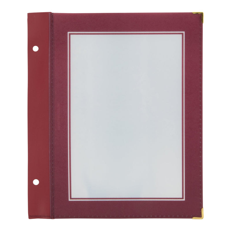 Load image into Gallery viewer, Securit Menu Set - Wood A5 Wine Red - 10 Menu Holders + 20 Extra Pouches
