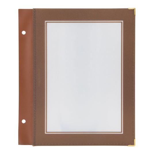 Securit Menu Set - Wood A5 Brown - 10 Menu Holders + 20 Extra Pouches