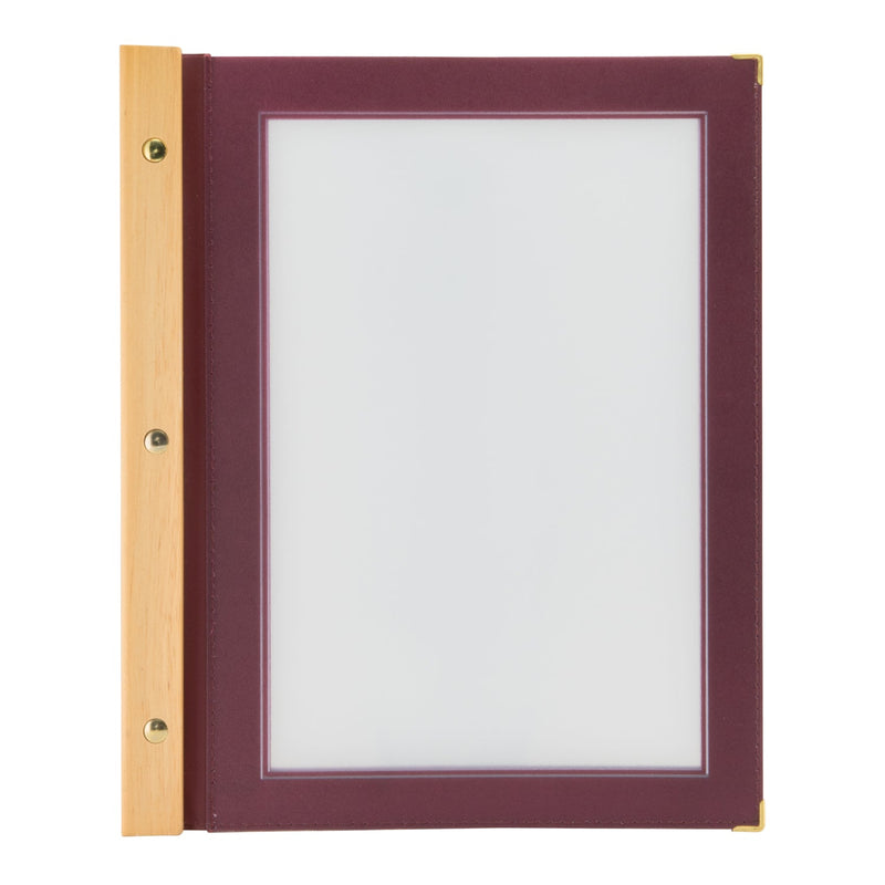 Load image into Gallery viewer, Securit Menu Set - Wood A4 Wine Red - 10 Menu Holders + 20 Extra Pouches
