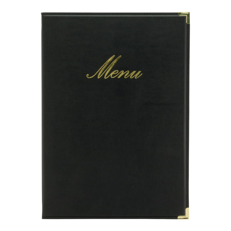 Load image into Gallery viewer, Securit Menu Set - Classic A4 Black - 10 Menu Holders + 20 Extra Pouches
