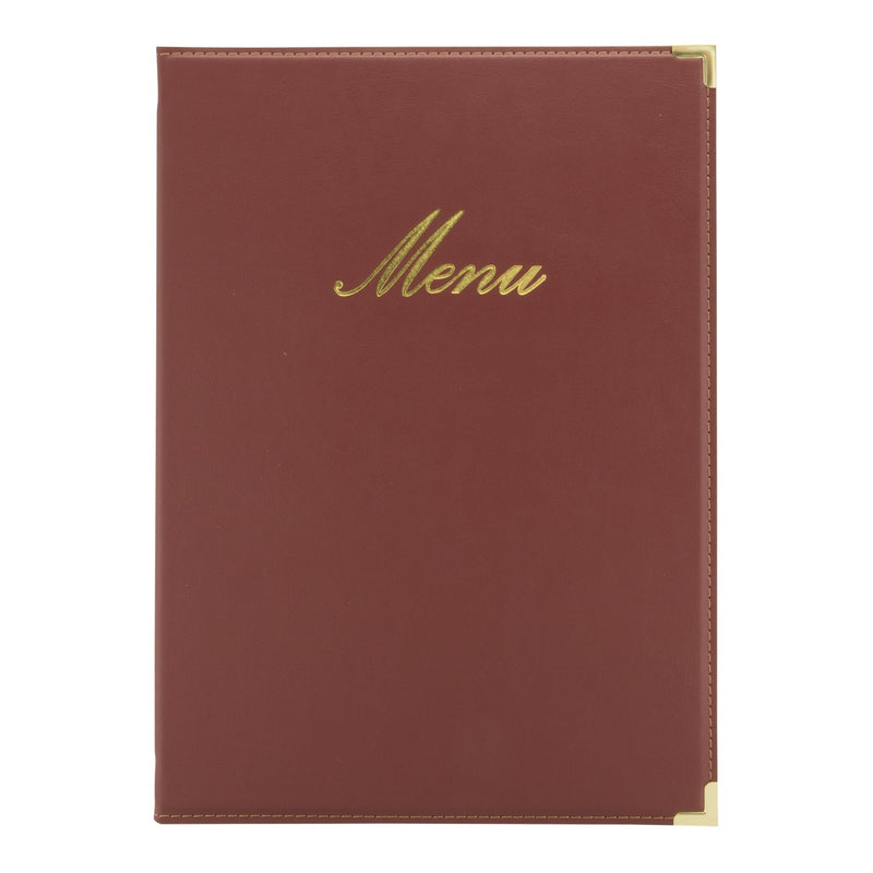 Load image into Gallery viewer, Securit Menu Set - Classic A4 Wine Red - 10 Menu Holders + 20 Extra Pouches
