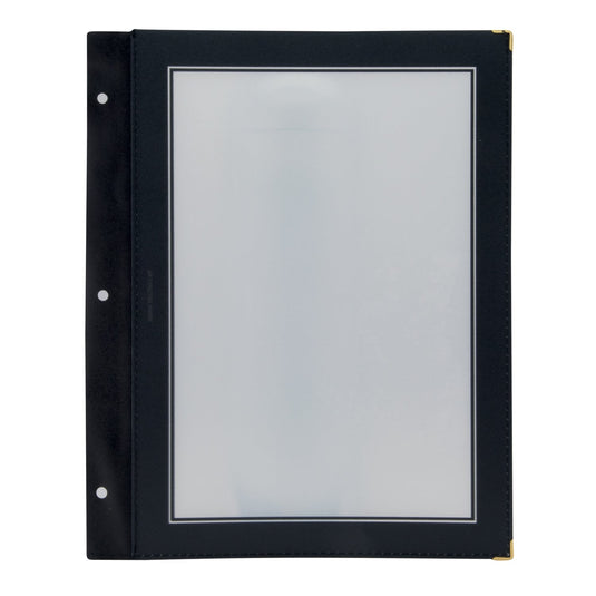 Securit Menu Set - Wood A4 Black - 10 Menu Holders + 20 Extra Pouches