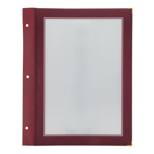 Securit Menu Set - Wood A4 Wine Red - 10 Menu Holders + 20 Extra Pouches