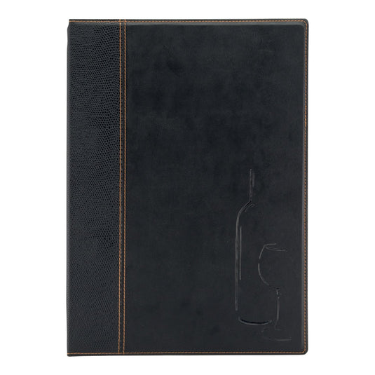 Securit Menu Suite - Trendy A4 Black - 10 Menu Holders + 10 Wine Cards + 10 Bill Presenters