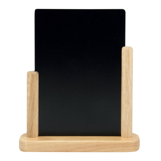 Securit Table Chalkboard Set - Elegant A5 Beech (Pack of 6) - Boards + 3 Extra Inserts + White Markers