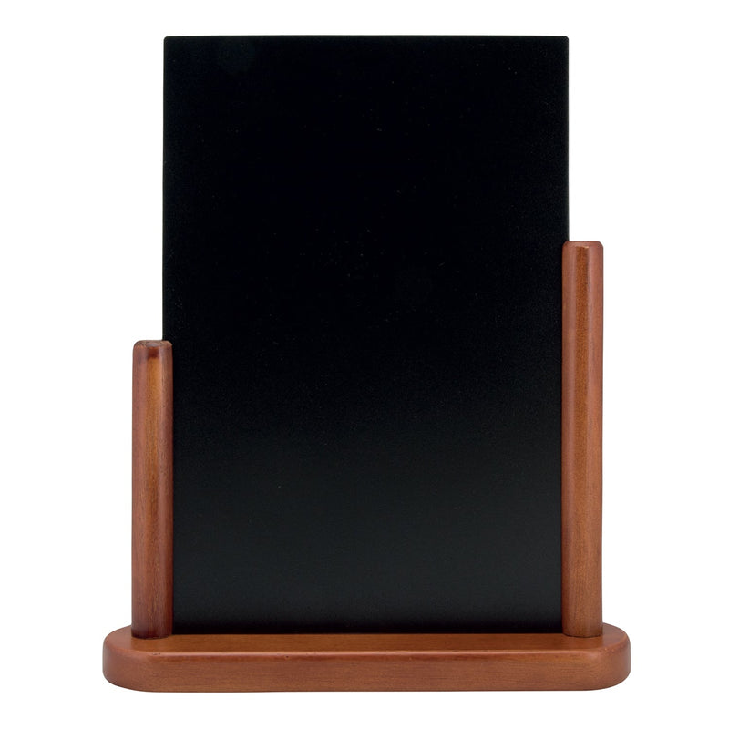 Load image into Gallery viewer, Securit Table Chalkboard Set - Elegant A4 Mahogany (Pack of 6) - Boards + 3 Extra Inserts + White Markers
