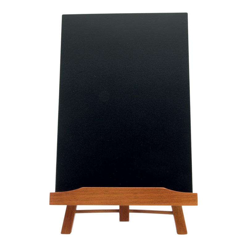 Load image into Gallery viewer, Securit Table Chalkboard Set - Junior A4 Mahogany (Pack of 10) - Boards + White Markers
