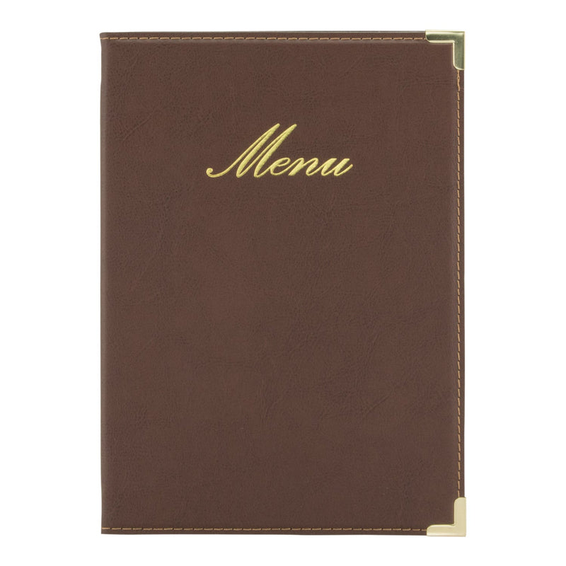 Load image into Gallery viewer, Securit Menu Set - Classic A5 Brown - 10 Menu Holders + 20 Extra Pouches
