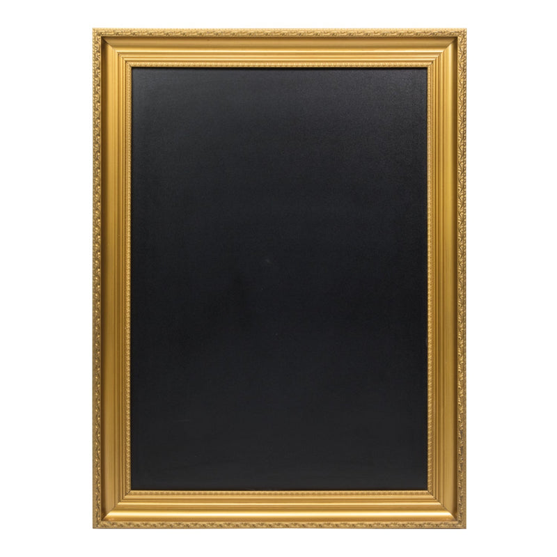 Load image into Gallery viewer, Securit Chalkboard Set - Gold Framed Wall Chalkboard 75x105 cm - Board + Waterproof Markers + Cleaner
