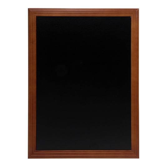 Securit Chalkboard Set - Universal Wall Chalkboard in Mahogany 60x80 cm - Board + Waterproof Markers + Cleaner