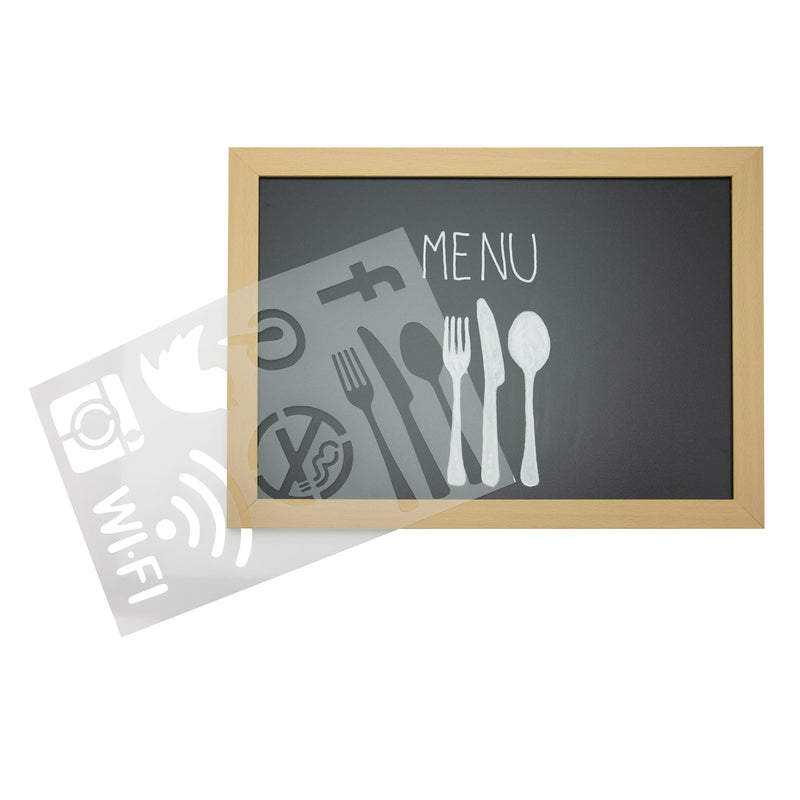 Load image into Gallery viewer, Securit Chalk Wall Kit - Black Paint 2.5 L + Waterproof Markers + Stencils + Cleaner
