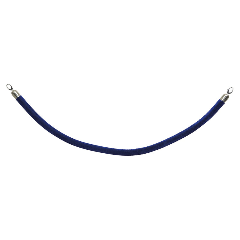 Load image into Gallery viewer, Securit Entrance Barrier Set - Classic Chrome - 2 Posts &amp; Bases + Blue Velvet Rope

