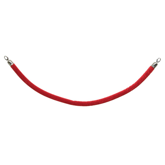 Set of five Securit Barrier Systems Classic Ropes in red, 59.5x4x4cm, featuring durable barrier ropes for safety and crowd control.