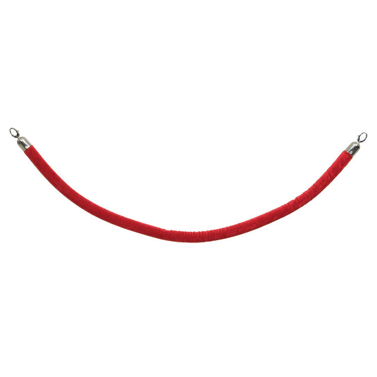 Securit Entrance Barrier Set - Classic Chrome - 2 Posts & Bases + Red Velvet Rope