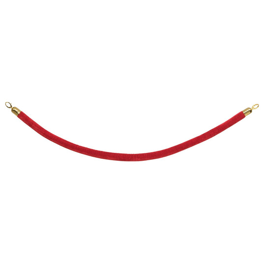 Securit Entrance Barrier Set - Classic Gold - 2 Posts & Bases + Red Velvet Rope