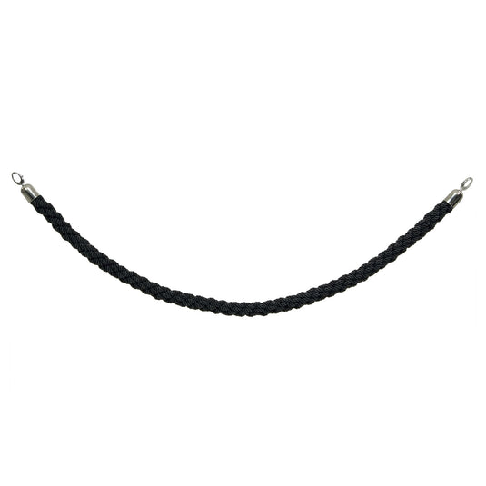 Black Securit Barriers Systems Classic Ropes, 59.5x4x4cm, pack of 5, with durable ropes and sturdy posts for safety and crowd control.