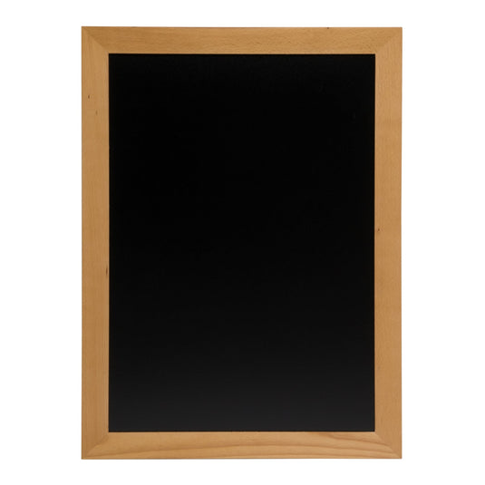 Teak Gallery Wall Set - Large Wall Chalkboard 76x56 cm + 6 Small Woody Chalkboards + White Chalk Markers