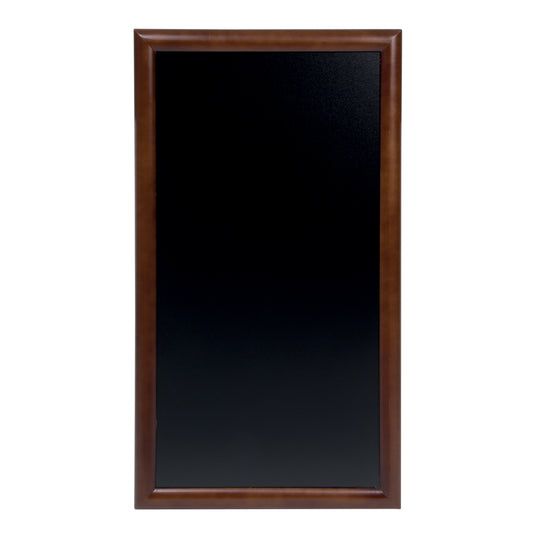 Dark brown Securit wall chalkboard, long 100x56cm with 2.5cm thickness, suitable for writing or display on walls.