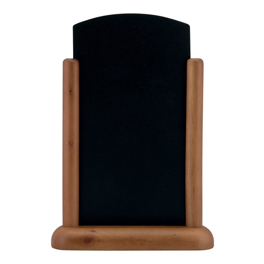 Securit Table Chalkboard Set - Elegant Top A5 Dark Brown (Pack of 6) - Boards + 3 Extra Inserts + White Markers