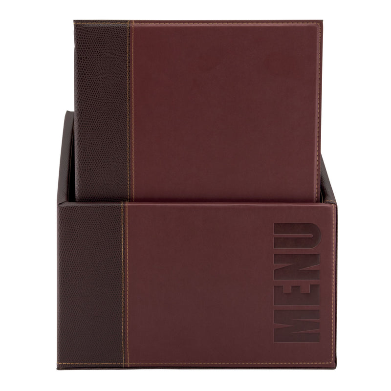 Load image into Gallery viewer, Securit Menu Holders - Boxes Trendy - Wine Red 35,2x27,9x19,7cm - Pack of 2
