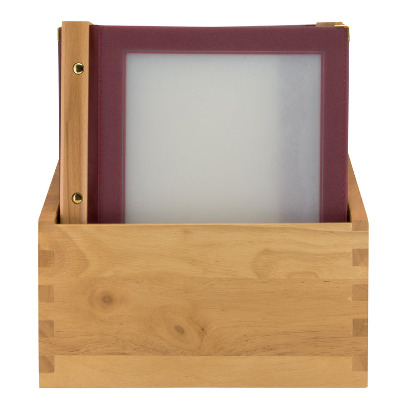 Load image into Gallery viewer, Securit Menu Holders - Boxes Wood - Wine Red 33,7x30,1x24,6cm - Pack of 2
