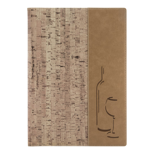 Set of 10 Securit cork menu holders, 34x24.5cm, designed for displaying menus with a stylish cork finish.