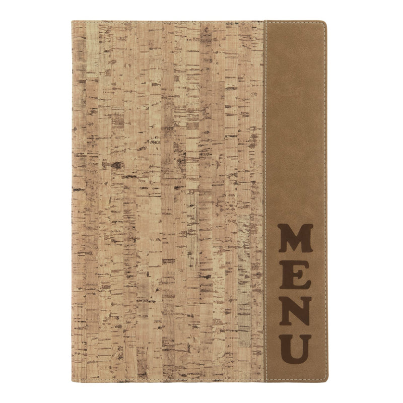 Load image into Gallery viewer, Securit Menu Suite - Design A4 Cork - 10 Menu Holders + 10 Wine Cards + 10 Bill Presenter Boxes

