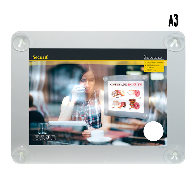 Load image into Gallery viewer, Securit Posterframes - Window - Grey 52,3x39,8x0,2cm - Pack of 6
