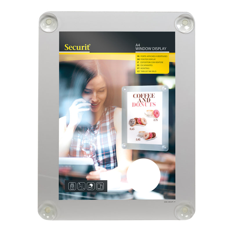 Load image into Gallery viewer, Securit Posterframes - Window - Grey 36x27,1x0,2cm - Pack of 6
