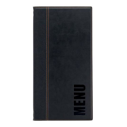 Securit Menu Set - Trendy A45 Black - 10 Menu Holders + 20 Extra Pouches