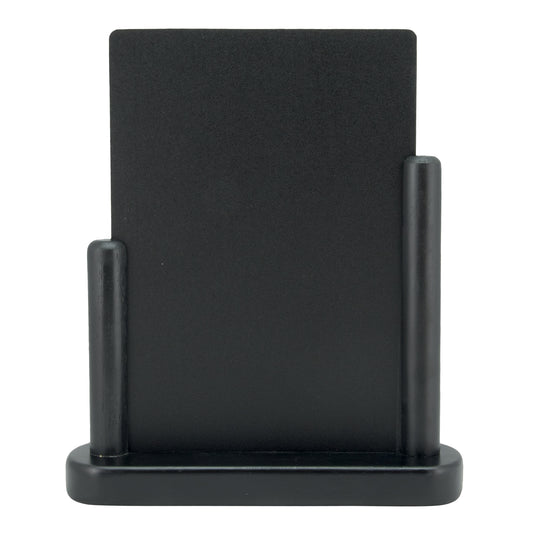 Set of six Securit black table chalkboards with elegant design, measuring 23.5x20x6cm, ideal for displays and signage.