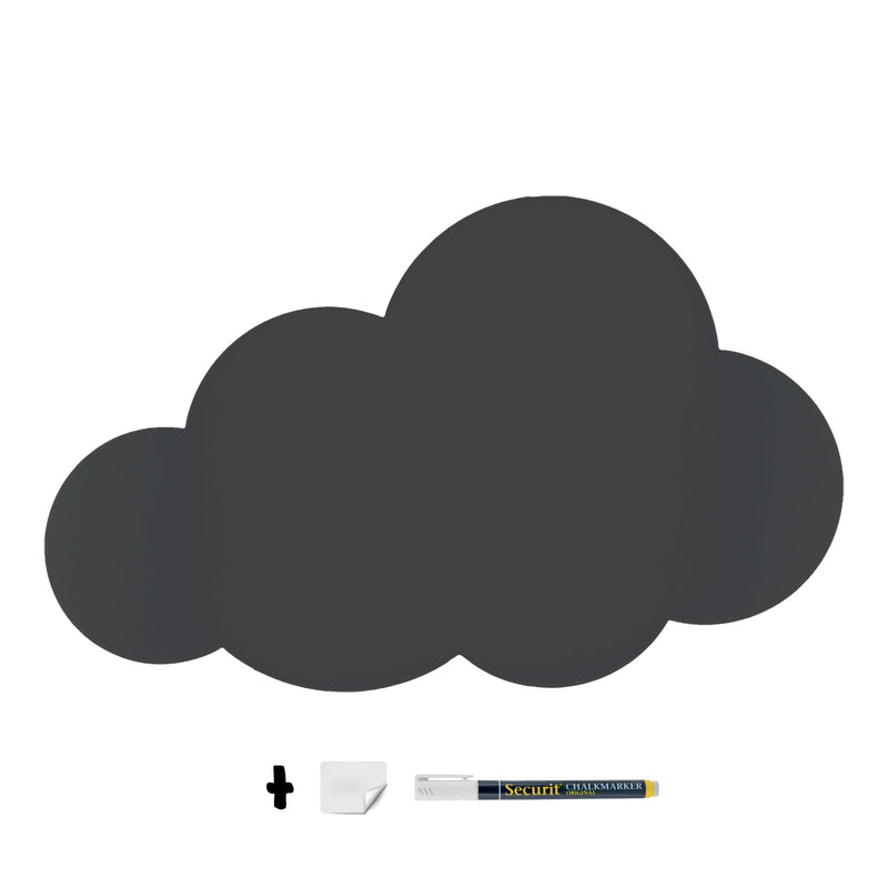 Load image into Gallery viewer, Kids Room Chalkboard Set - Unicorn, Cloud &amp; Stars Silhouette Wall Chalkboards + Pastel Chalk Markers
